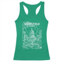 Historic Springfield Illinois Architecture Racerback Tank Top The Prairie State Souvenir Gift
