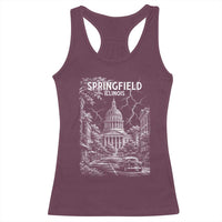 Historic Springfield Illinois Architecture Racerback Tank Top The Prairie State Souvenir Gift