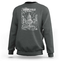 Historic Springfield Illinois Architecture Sweatshirt The Prairie State Souvenir Gift