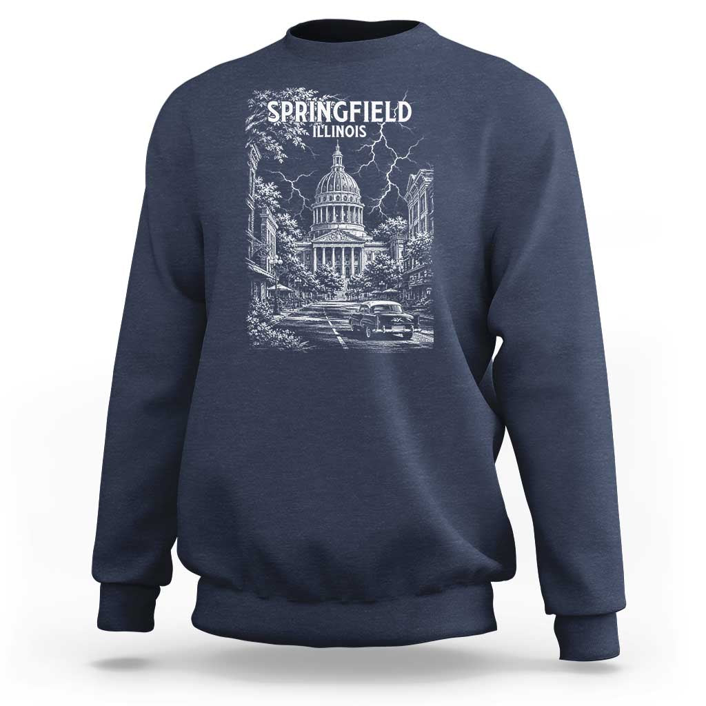 Historic Springfield Illinois Architecture Sweatshirt The Prairie State Souvenir Gift
