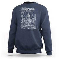 Historic Springfield Illinois Architecture Sweatshirt The Prairie State Souvenir Gift