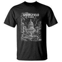 Historic Springfield Illinois Architecture T Shirt The Prairie State Souvenir Gift