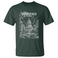 Historic Springfield Illinois Architecture T Shirt The Prairie State Souvenir Gift