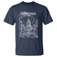 Historic Springfield Illinois Architecture T Shirt The Prairie State Souvenir Gift