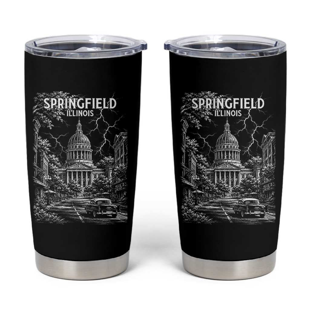 Historic Springfield Illinois Architecture Tumbler Cup The Prairie State Souvenir Gift