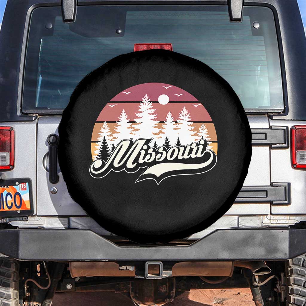 Missouri Travel Gift Spare Tire Cover Vintage Forest River Landscape
