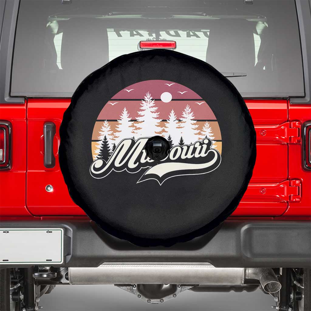 Missouri Travel Gift Spare Tire Cover Vintage Forest River Landscape