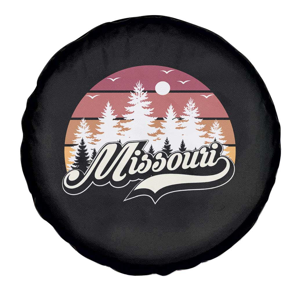 Missouri Travel Gift Spare Tire Cover Vintage Forest River Landscape