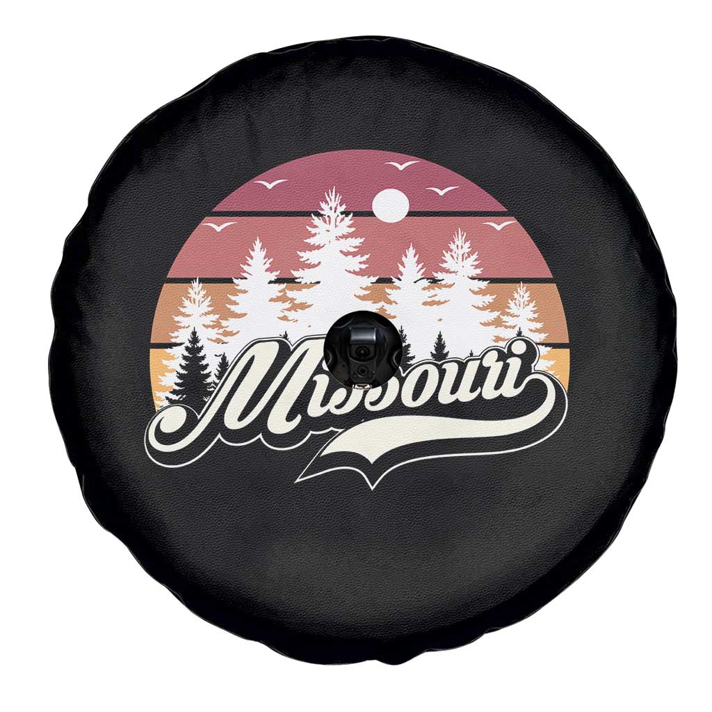 Missouri Travel Gift Spare Tire Cover Vintage Forest River Landscape