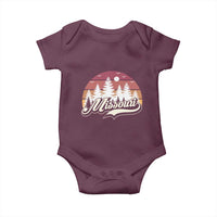 Missouri Travel Gift Baby Onesie Vintage Forest River Landscape
