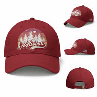 Missouri Travel Gift Baseball Cap Vintage Forest River Landscape
