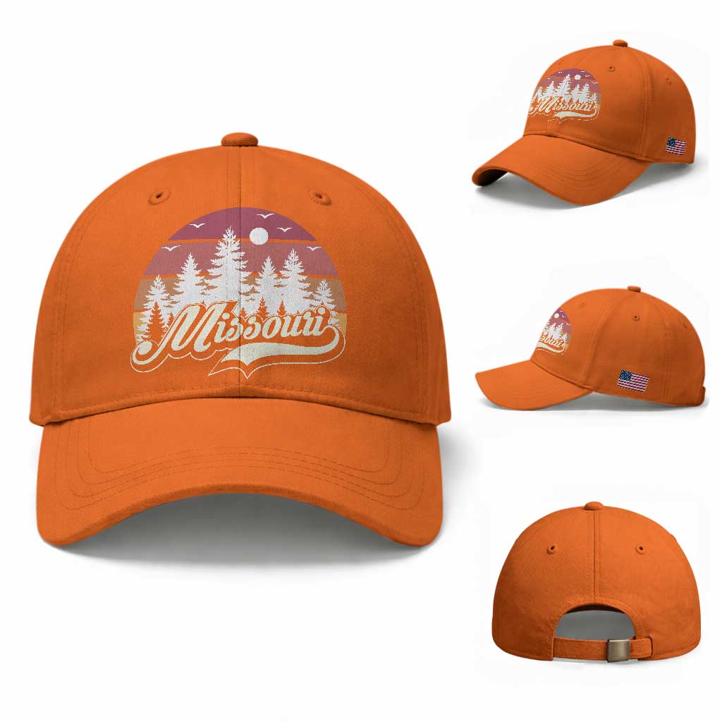 Missouri Travel Gift Baseball Cap Vintage Forest River Landscape