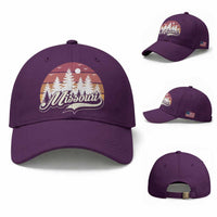 Missouri Travel Gift Baseball Cap Vintage Forest River Landscape