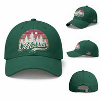 Missouri Travel Gift Baseball Cap Vintage Forest River Landscape