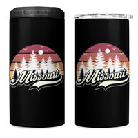 Missouri Travel Gift 4 in 1 Can Cooler Tumbler Vintage Forest River Landscape