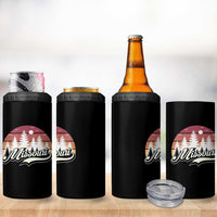 Missouri Travel Gift 4 in 1 Can Cooler Tumbler Vintage Forest River Landscape