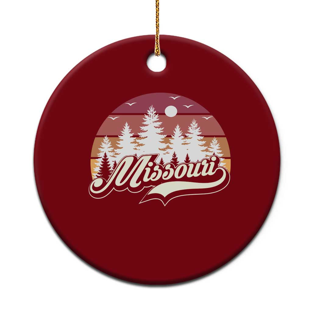 Missouri Travel Gift Ceramic Ornament Vintage Forest River Landscape