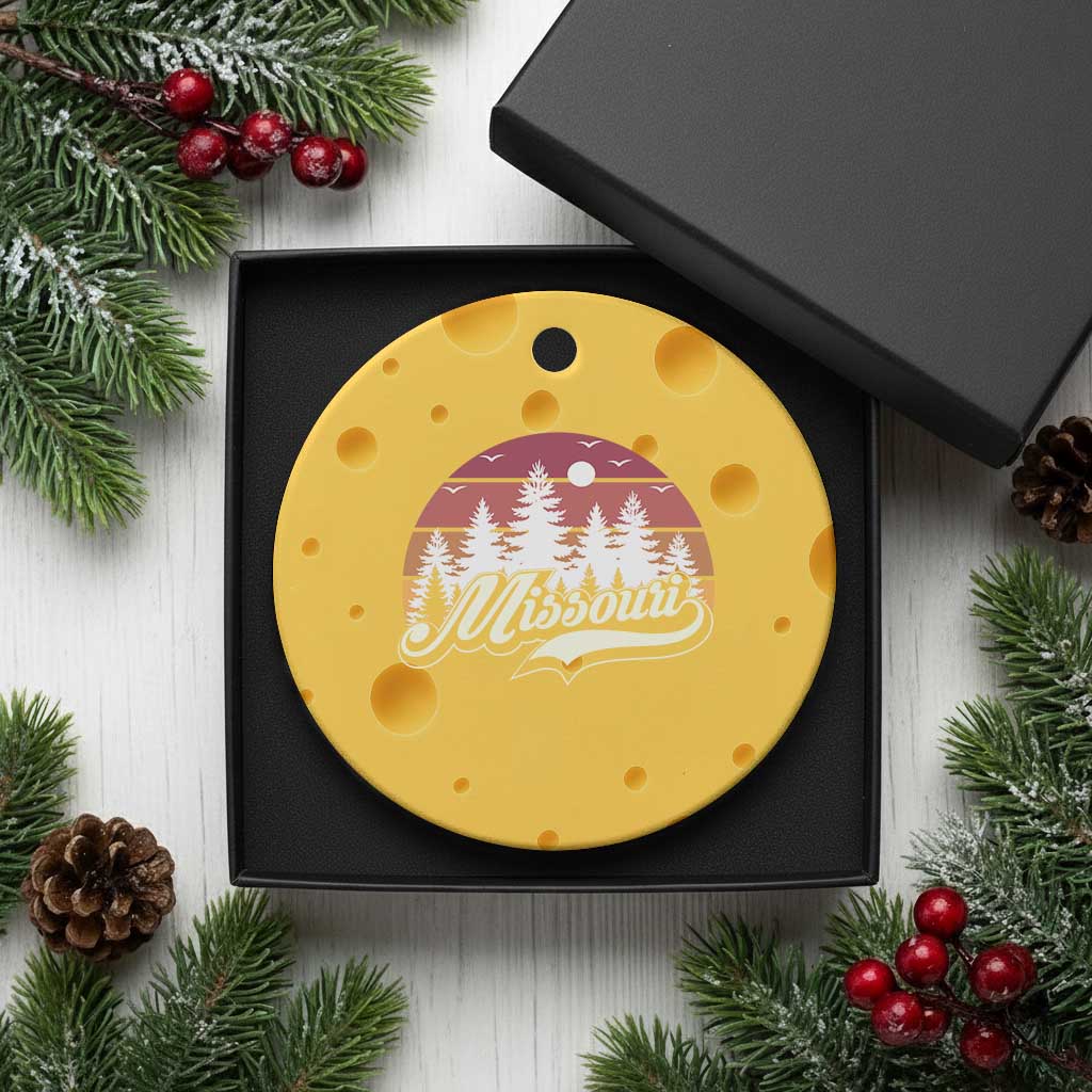 Missouri Travel Gift Ceramic Ornament Vintage Forest River Landscape