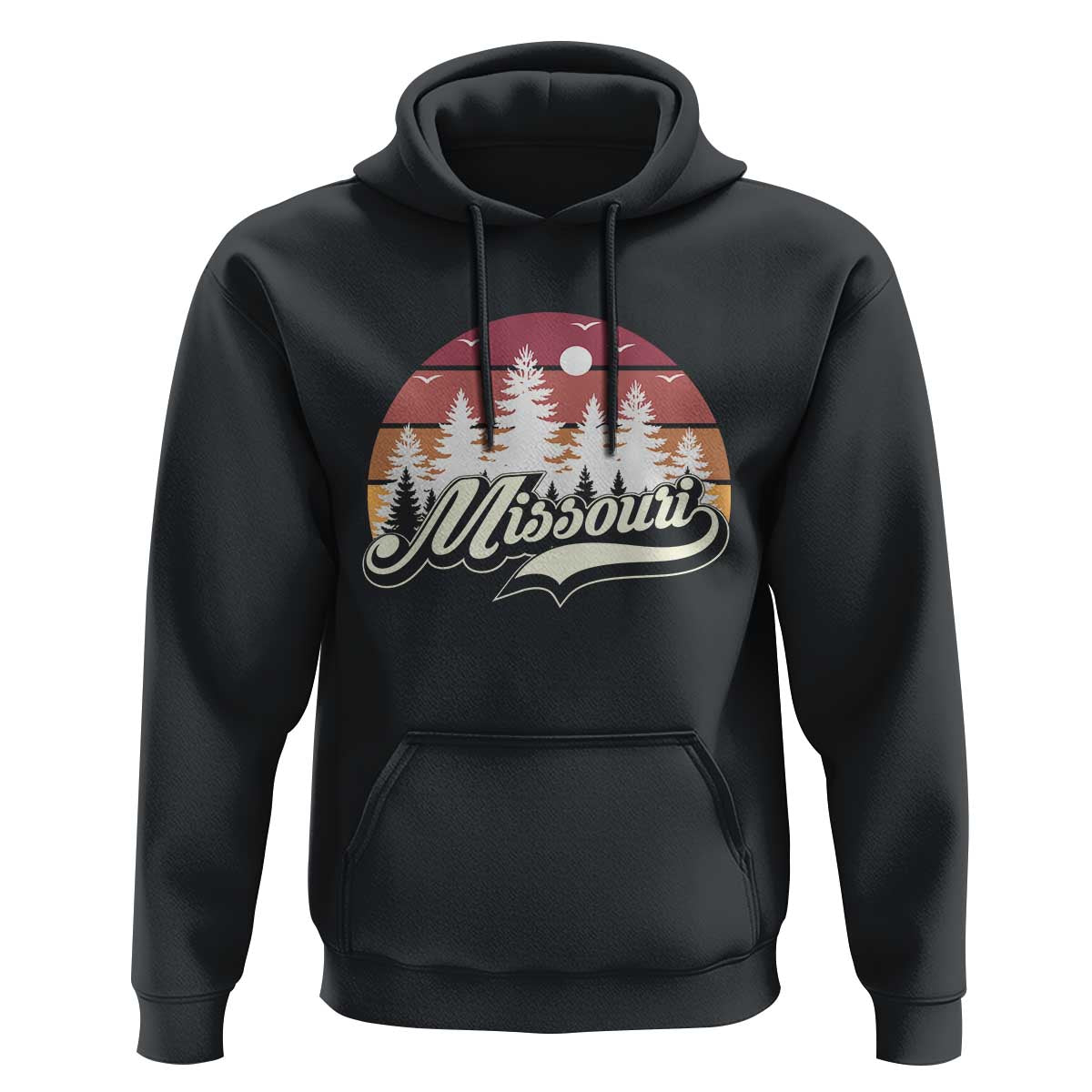 Missouri Travel Gift Hoodie Vintage Forest River Landscape
