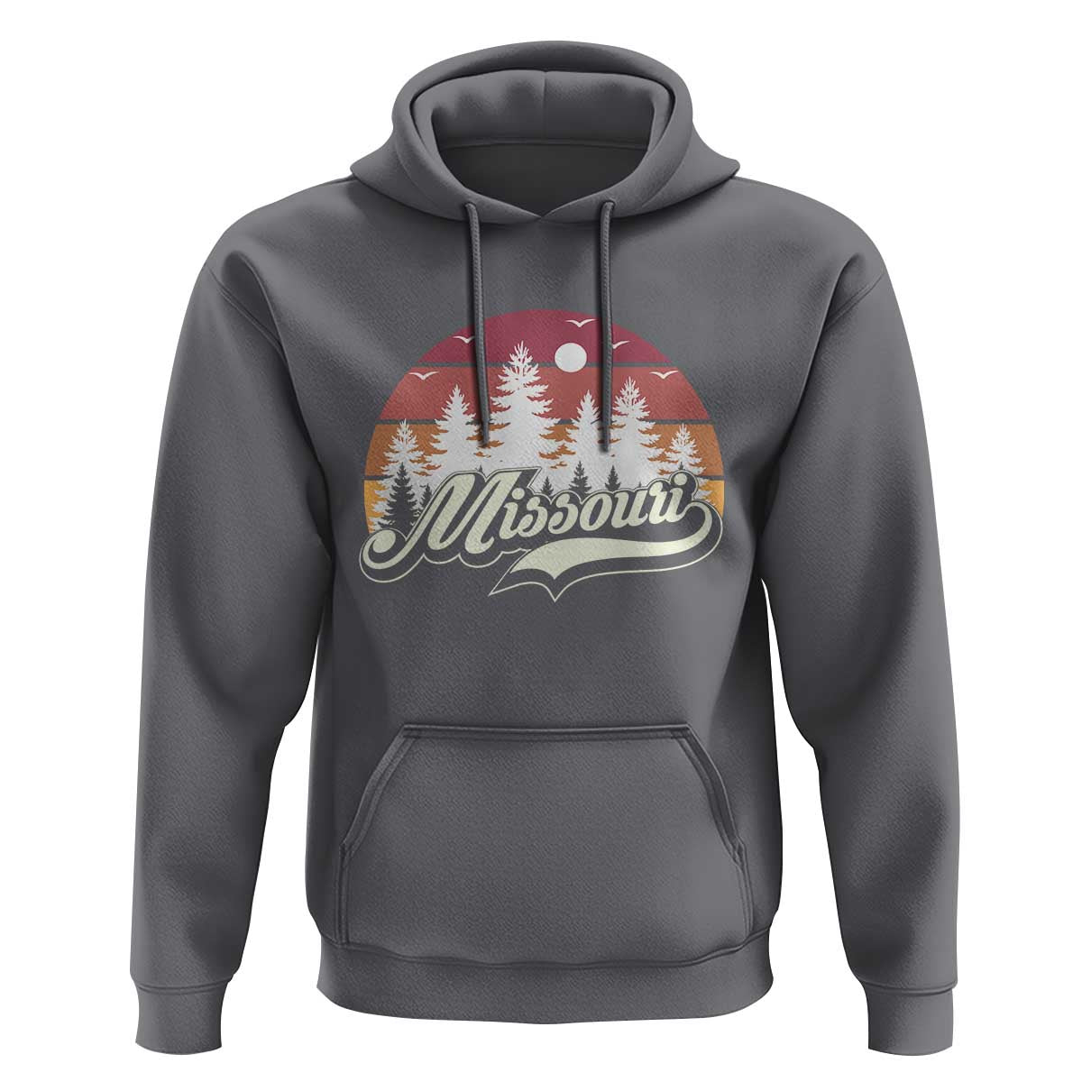 Missouri Travel Gift Hoodie Vintage Forest River Landscape