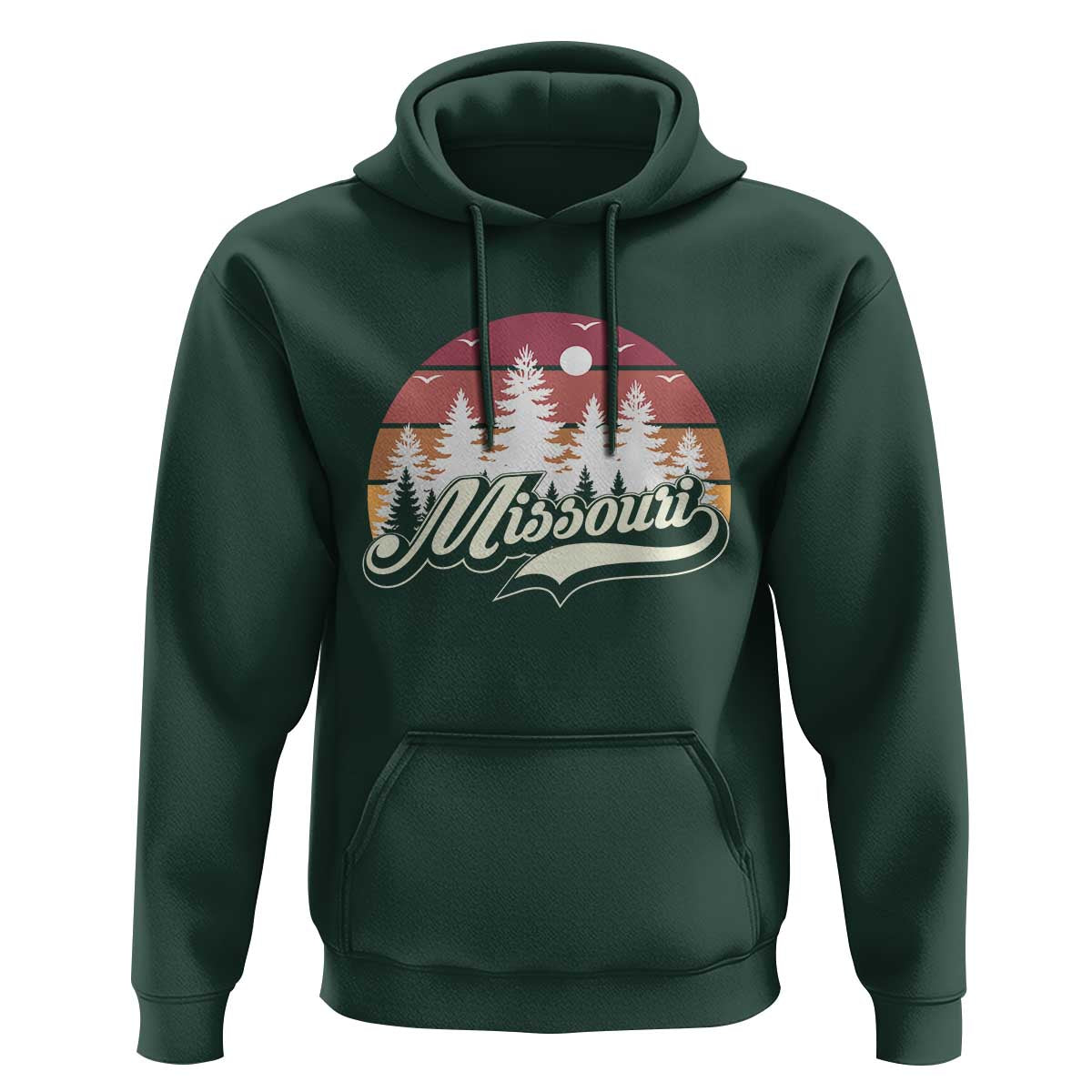 Missouri Travel Gift Hoodie Vintage Forest River Landscape
