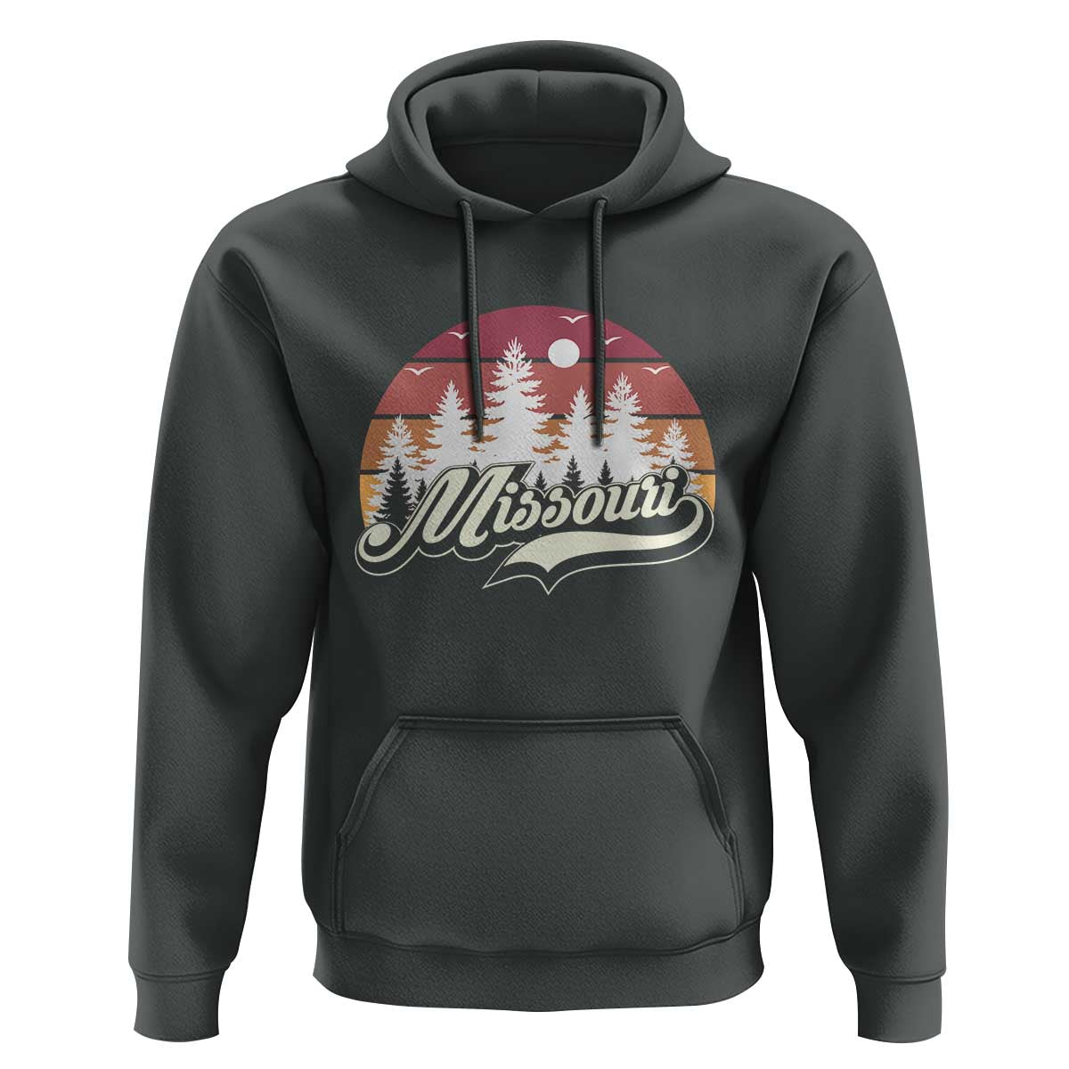 Missouri Travel Gift Hoodie Vintage Forest River Landscape