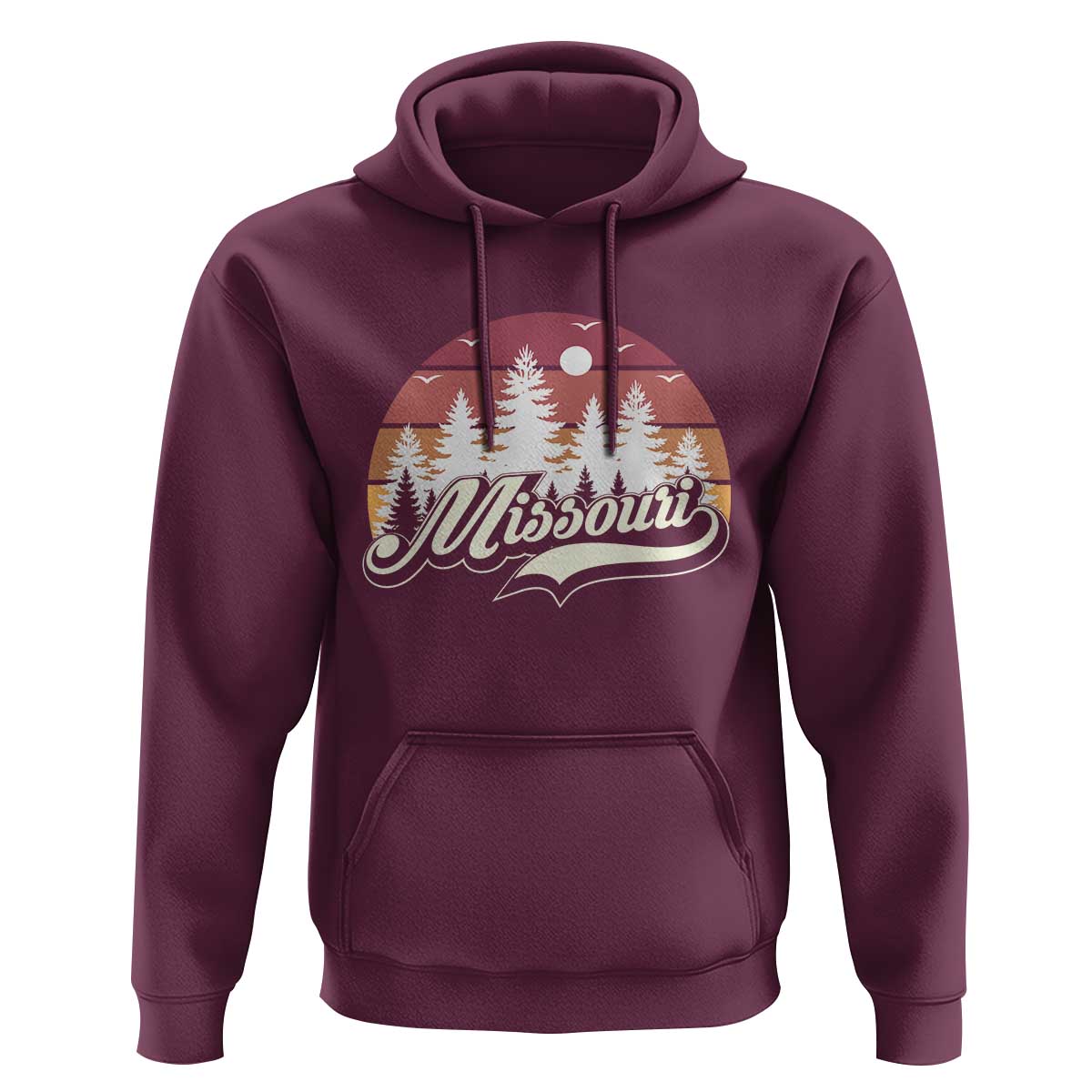 Missouri Travel Gift Hoodie Vintage Forest River Landscape