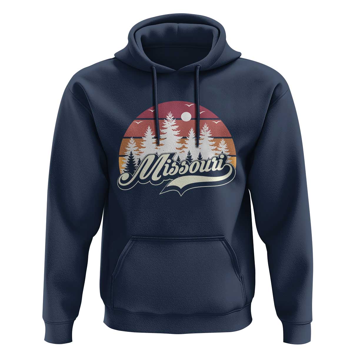 Missouri Travel Gift Hoodie Vintage Forest River Landscape