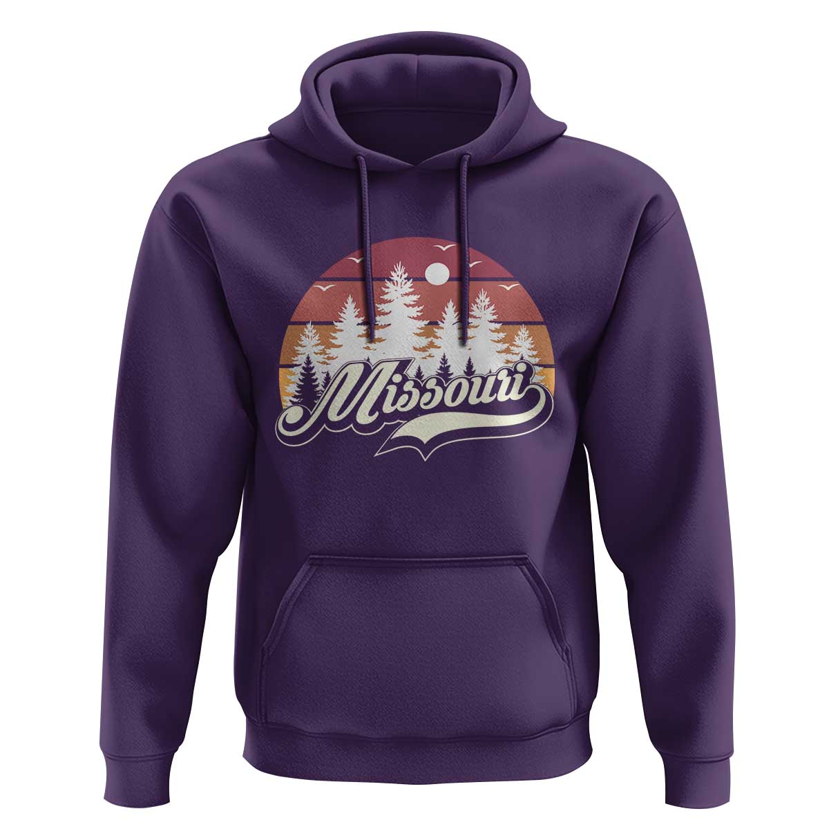 Missouri Travel Gift Hoodie Vintage Forest River Landscape