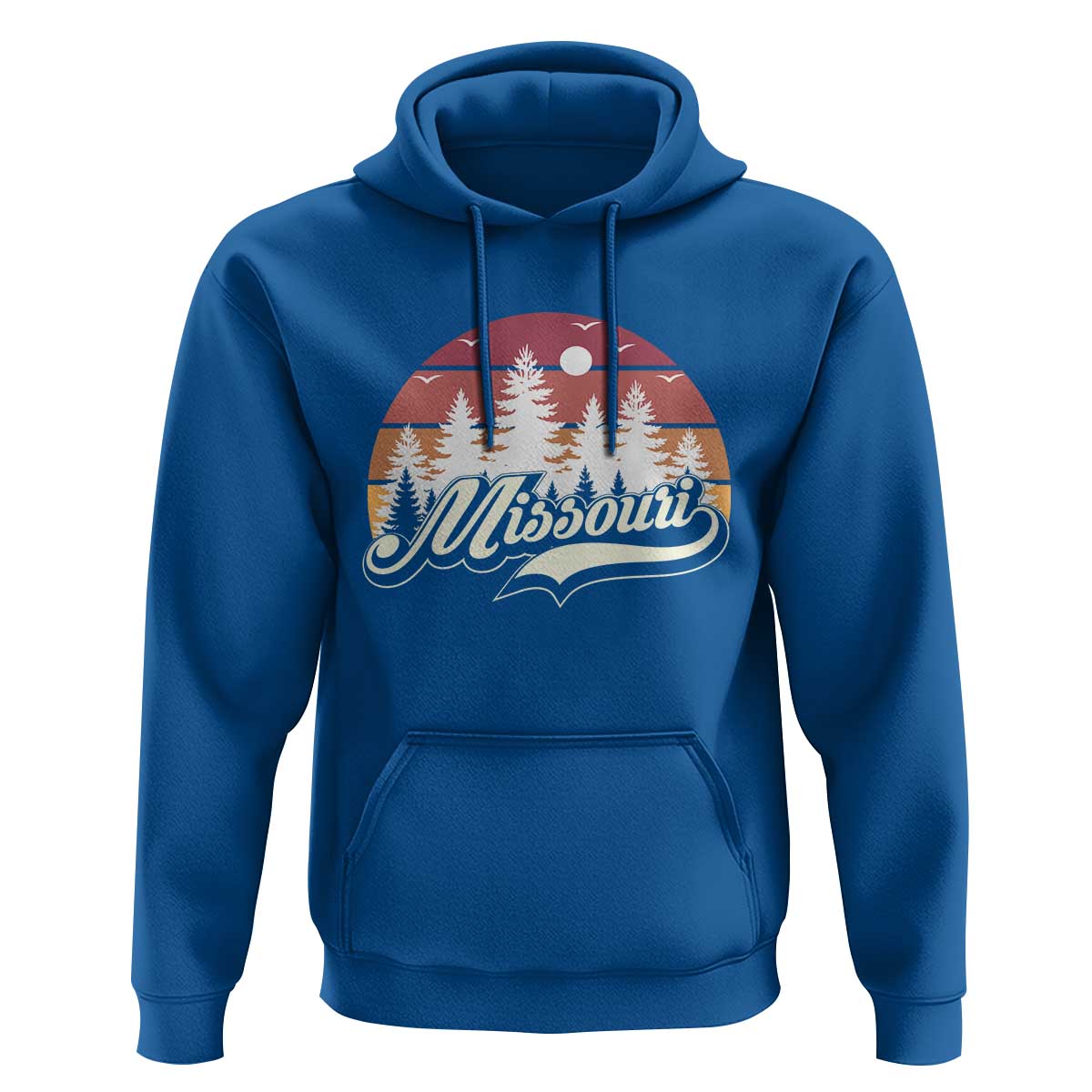 Missouri Travel Gift Hoodie Vintage Forest River Landscape