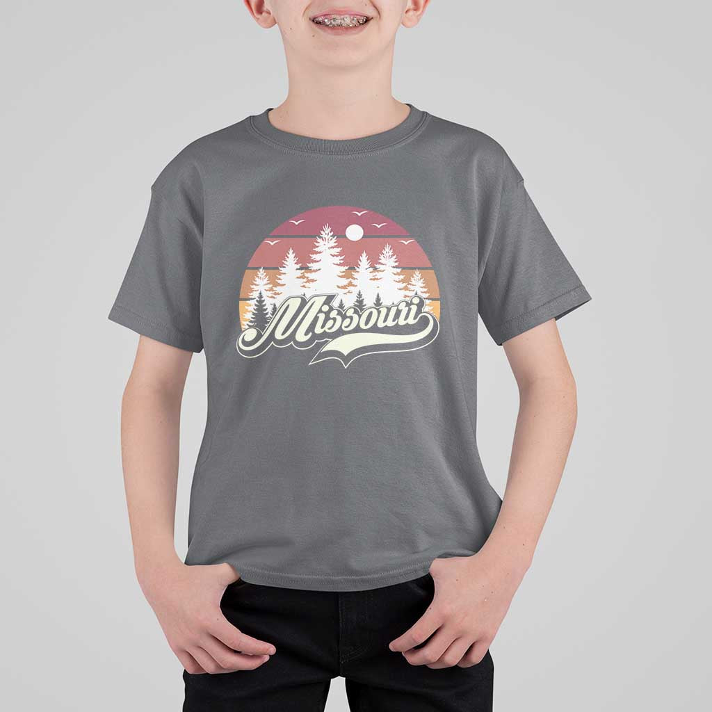 Missouri Travel Gift T Shirt For Kid Vintage Forest River Landscape