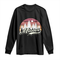 Missouri Travel Gift Long Sleeve Shirt Vintage Forest River Landscape