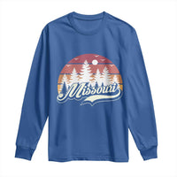 Missouri Travel Gift Long Sleeve Shirt Vintage Forest River Landscape