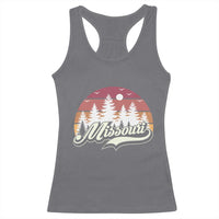 Missouri Travel Gift Racerback Tank Top Vintage Forest River Landscape