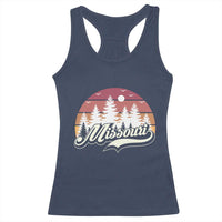 Missouri Travel Gift Racerback Tank Top Vintage Forest River Landscape