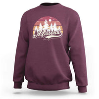 Missouri Travel Gift Sweatshirt Vintage Forest River Landscape