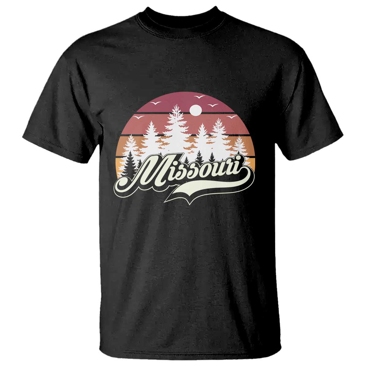 Missouri Travel Gift T Shirt Vintage Forest River Landscape