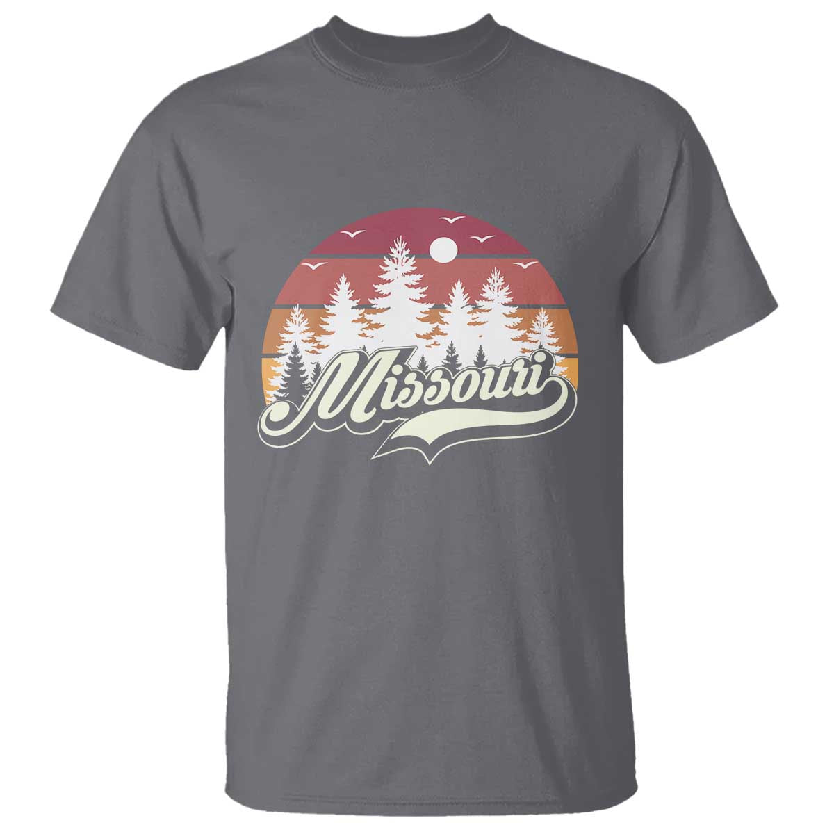 Missouri Travel Gift T Shirt Vintage Forest River Landscape