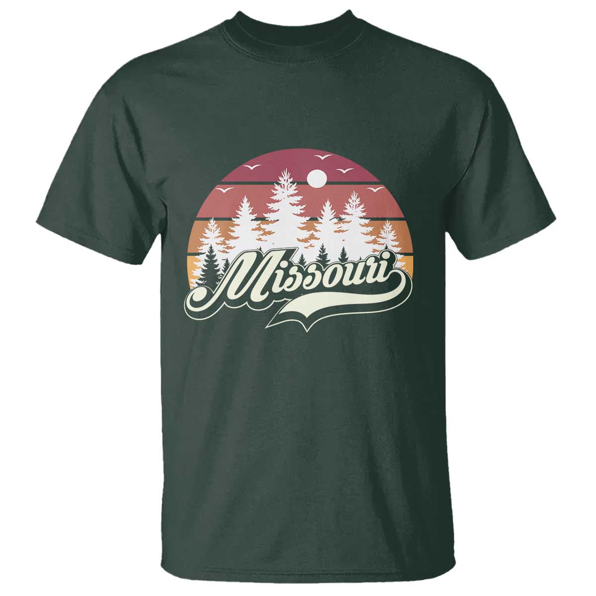Missouri Travel Gift T Shirt Vintage Forest River Landscape