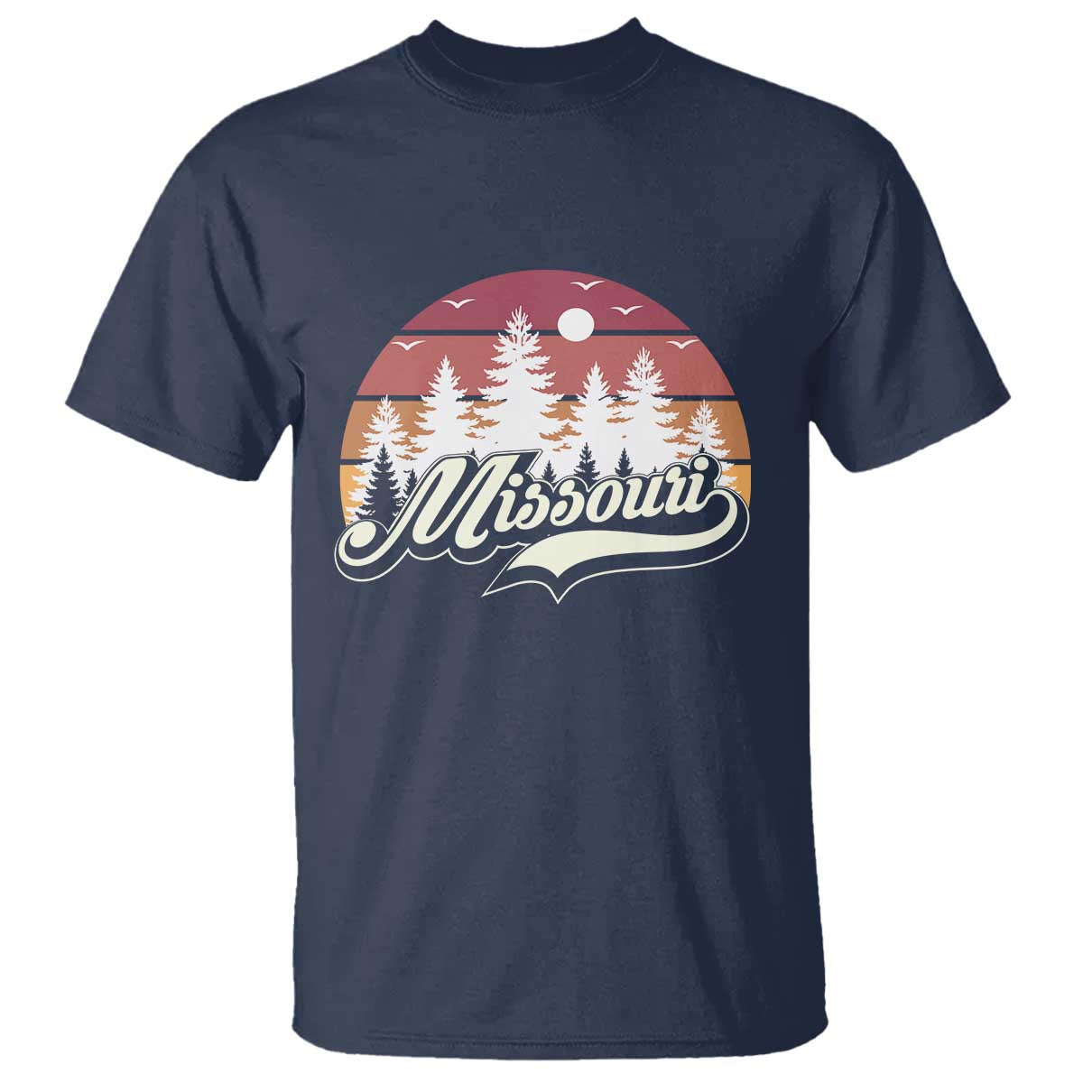 Missouri Travel Gift T Shirt Vintage Forest River Landscape