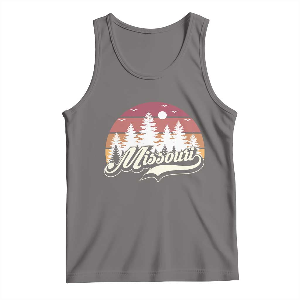Missouri Travel Gift Tank Top Vintage Forest River Landscape
