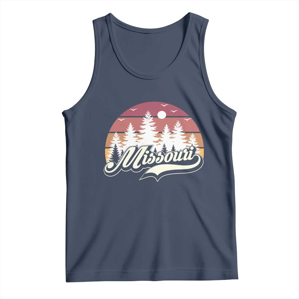 Missouri Travel Gift Tank Top Vintage Forest River Landscape