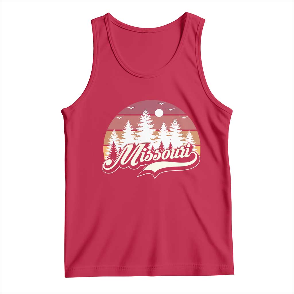 Missouri Travel Gift Tank Top Vintage Forest River Landscape
