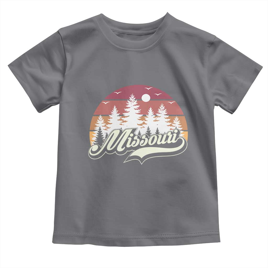 Missouri Travel Gift Toddler T Shirt Vintage Forest River Landscape