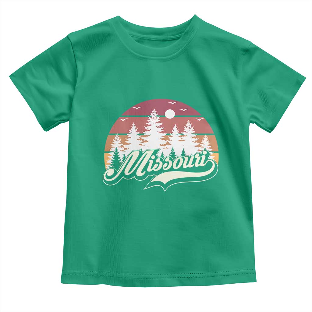 Missouri Travel Gift Toddler T Shirt Vintage Forest River Landscape
