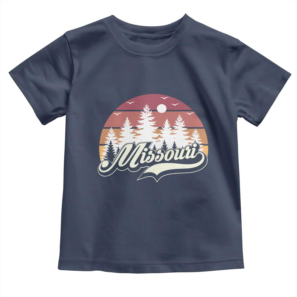 Missouri Travel Gift Toddler T Shirt Vintage Forest River Landscape