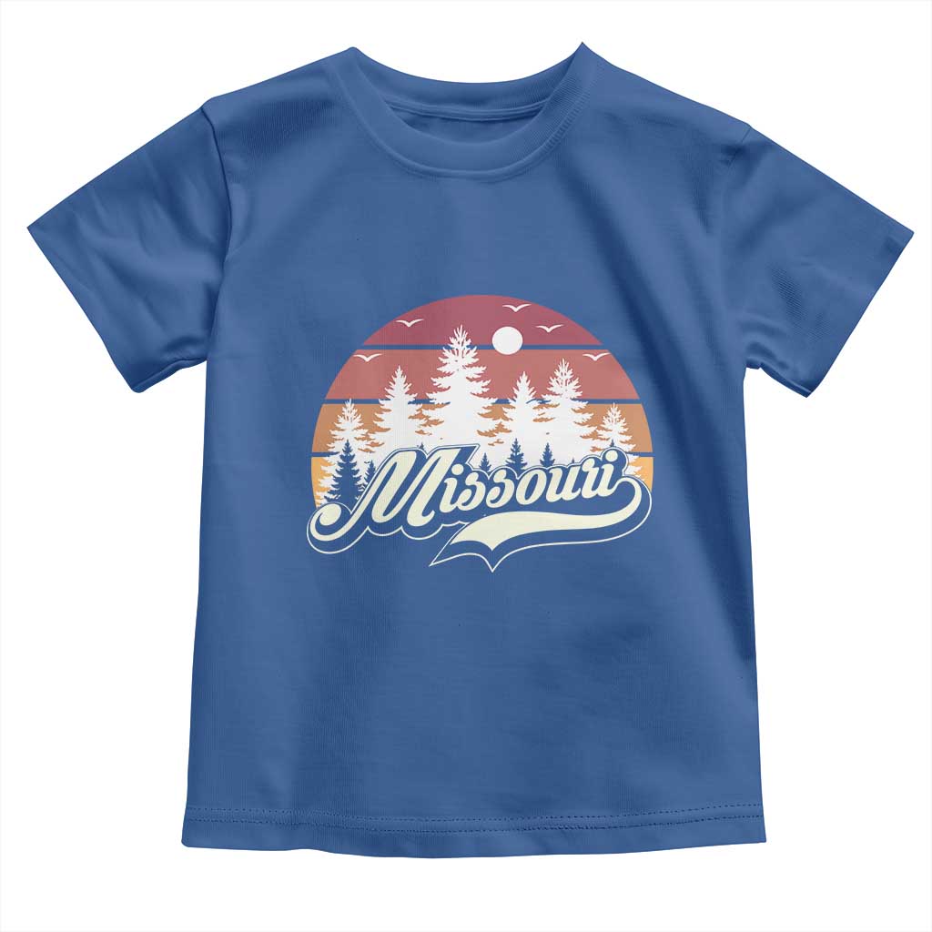 Missouri Travel Gift Toddler T Shirt Vintage Forest River Landscape