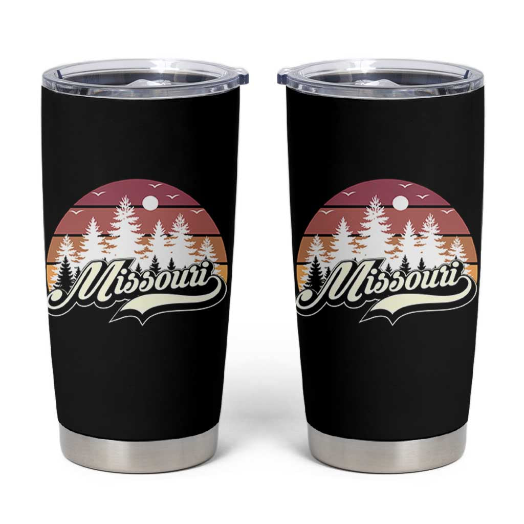 Missouri Travel Gift Tumbler Cup Vintage Forest River Landscape