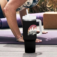 Missouri Travel Gift Tumbler With Handle Vintage Forest River Landscape