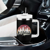Missouri Travel Gift Tumbler With Handle Vintage Forest River Landscape